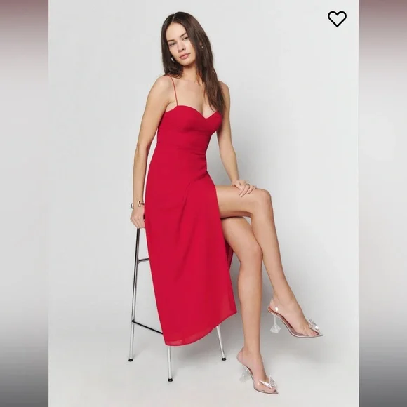 Reformation Kourtney Cherry Wrap Dress